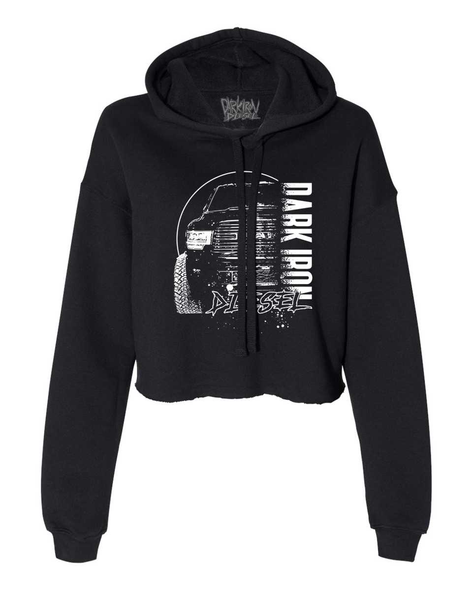 Dark Iron Logo Crop Hoodie